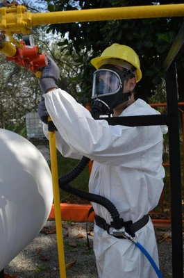 Máscara Respiratória Com Ar Mandado