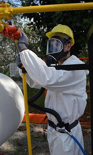 Máscara respiratória com ar mandado Máscara respiratória com ar mandado